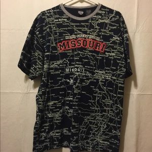 Men’s State of Mine Missouri/map graphic tee sz lg